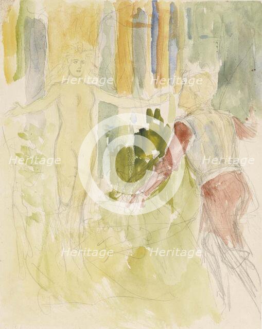 Forest elf, composition draft, c1890s. Creator: Albert Edelfelt.