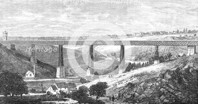 Lattice iron viaduct at the Ruisseau d’Alma, junction of the Montlucon and Limoges Railway, 1868. Creator: Unknown.