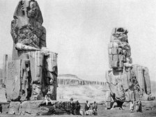 The Colossi of Memnon, Luxor (Thebes), Egypt, c1922. Artist: Unknown