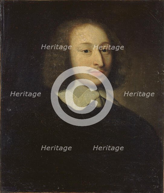Portrait of the philosopher Blaise Pascal (1623-1662), c. 1650. Creator: Anonymous.