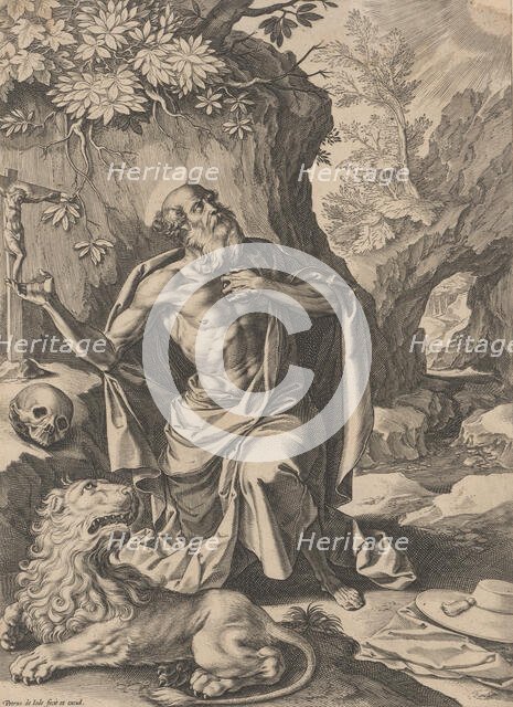 Saint Jerome,.n.d., n.d.. Creator: Pieter de Jode.