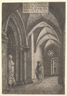 The Entrance Hall of the Regensburg Synagogue, 1519. Creator: Albrecht Altdorfer.