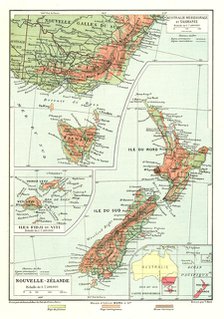 'Australie Meridionale et Tasmanie. Iles Fidji ou Viti. Nouvelle- Zelande; Les Terres Du..., 1914. Creator: Unknown.
