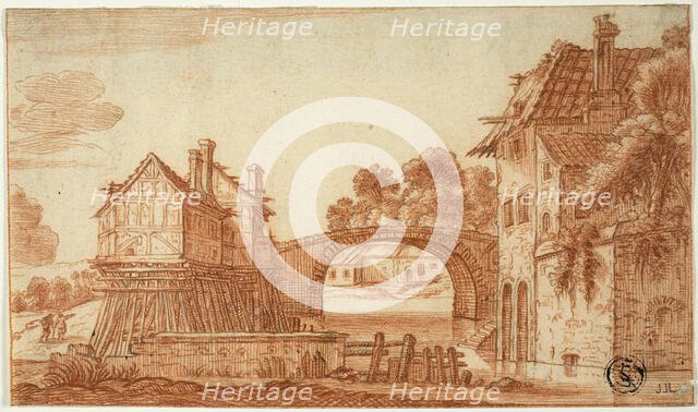 Old Houses on Canal, n.d. Creator: Unknown.