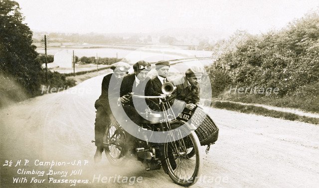 Campion Brothers motor cycle, Bunny Hill, Nottinghamshire, c1912. Artist: H Houldsworth