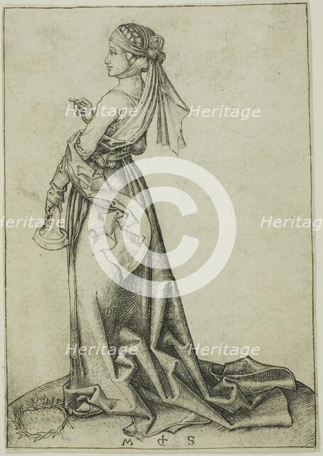 The First Foolish Virgin, n.d. Creator: Martin Schongauer.