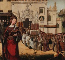 Arrival of the relics of Saint Auta in Lisbon to the Madre de Deus Convent (from the...), c1522. Creator: Anonymous.