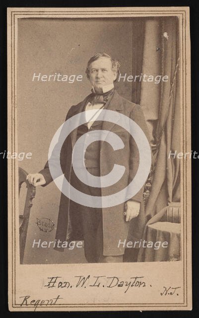 Portrait of William Lewis Dayton (1807-1864), Before 1864. Creator: Brady's National Photographic Portrait Galleries.