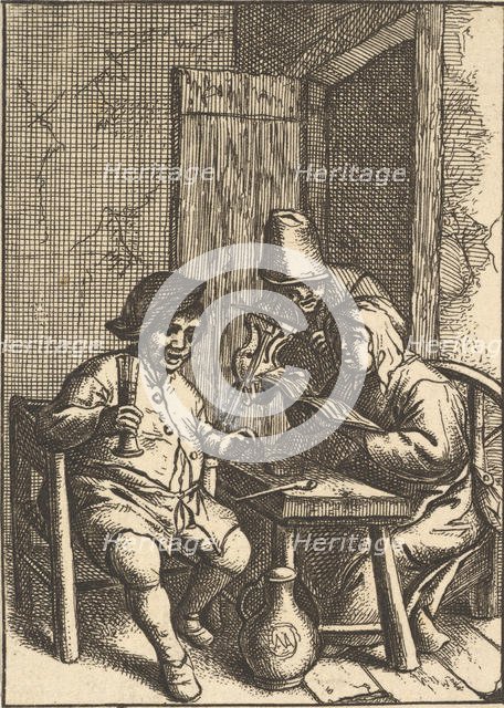 Singing Couple and Violin, 1610-85. Creator: Unknown.