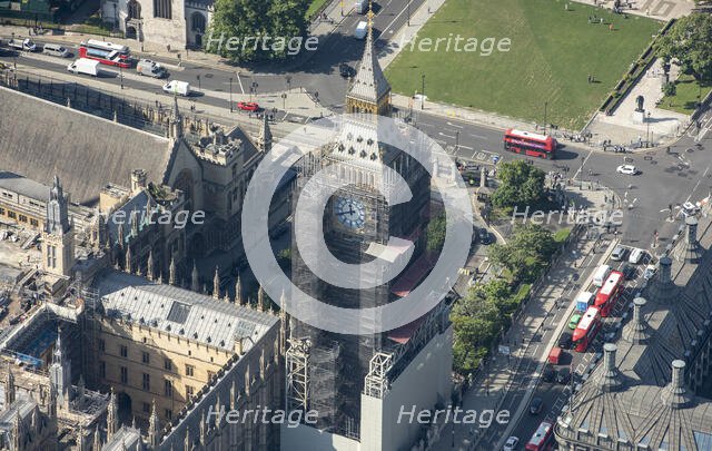 The Elizabeth Tower, Houses of Parliament, Westminster, London, 2021. Creator: Damian Grady.