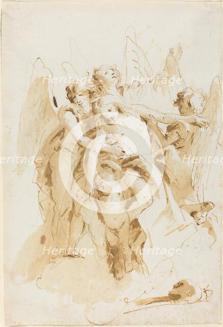 Saint Mary Magdalene Lifted by Angels, c. 1740. Creator: Giovanni Battista Tiepolo.