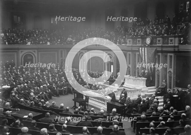 Wilson Before Congress... 3 February 1917. Creator: Harris & Ewing.