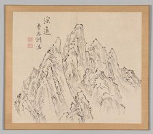 Double Album of Landscape Studies after Ikeno Taiga, Volume 2 (leaf 6), 18th century. Creator: Aoki Shukuya (Japanese, 1789).