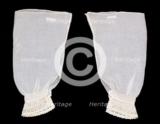 Undersleeves, American, ca. 1860. Creator: Unknown.