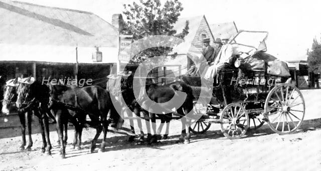 Manchester trade in Australia: a commercial traveller in the "back blocks", 1909. Creator: Unknown.