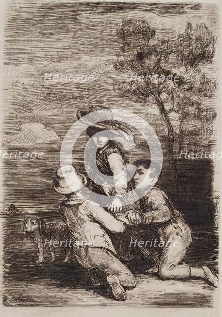 The Sedan Chair, c1815. Creator: David Wilkie.