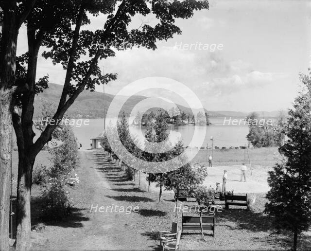 Looking north from Hulett House, Lake George, N.Y., between 1900 and 1910. Creator: Unknown.
