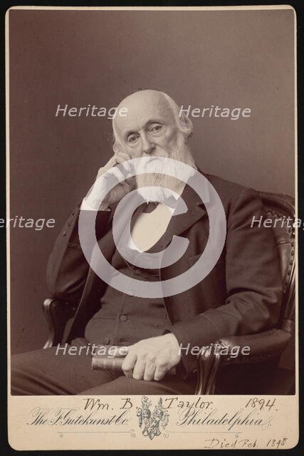 Portrait of William Bower Taylor (1821-1895), 1894. Creator: Frederick Gutekunst.