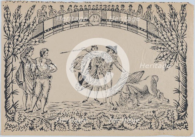 Suerte XI: The death of the bull, ca. 1850-80., ca. 1850-80. Creator: Anon.