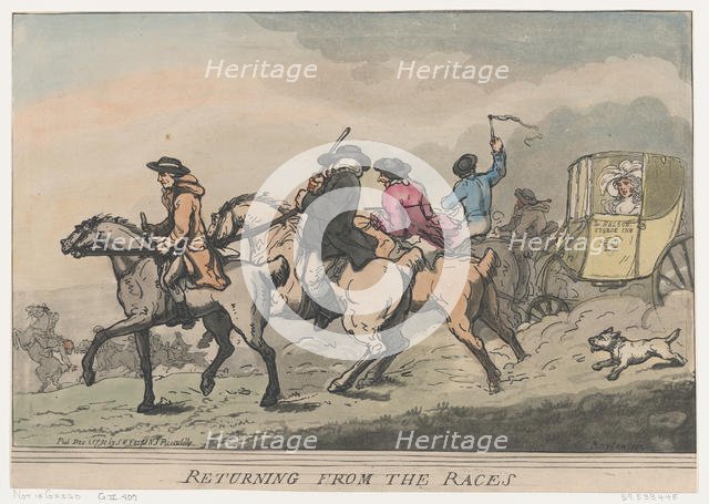 Returning from the Races, December 1, 1791., December 1, 1791. Creator: Thomas Rowlandson.
