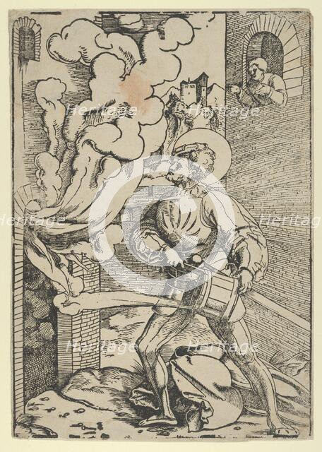 Saint Florian (restrike). Creator: Hans Schäufelein the Elder.