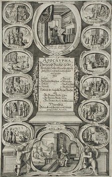 Apocripha, Printed 1643. Creators: Wolfgang Endter, Peter Paul Troschel.
