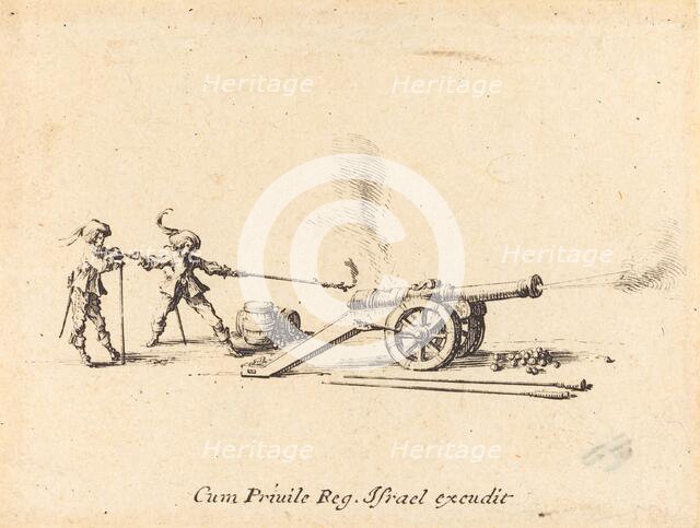 Firing the Cannon, 1634/1635. Creator: Jacques Callot.
