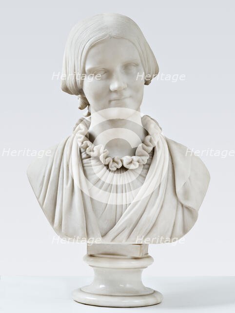 Bust of Mrs V. Heise, born Hage (1838-1912), November 20, 1860. Creator: Herman Wilhelm Bissen.