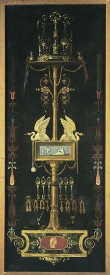 Decorative panel, sign of the goldsmith Passerieux, c1825. Creator: Charles Hubert.