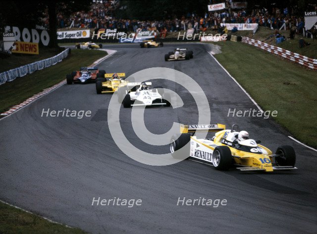Rene Arnoux in the British Grand Prix, Brands Hatch, 1980. Artist: Unknown