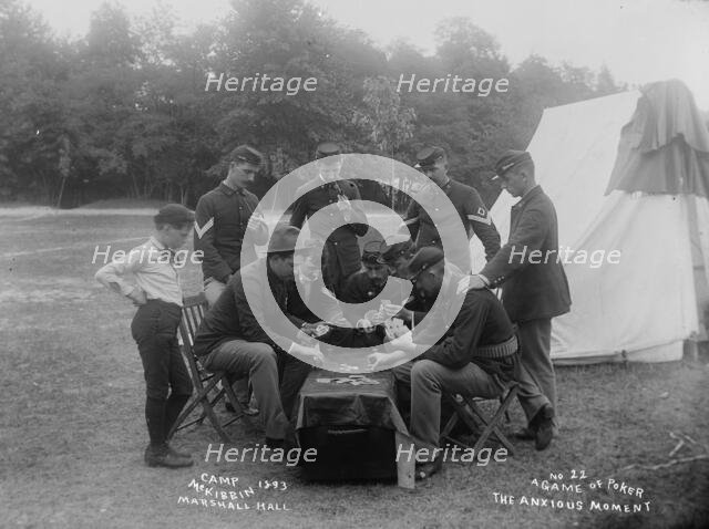 A game of poker - the anxious moment, 1893. Creator: Unknown.