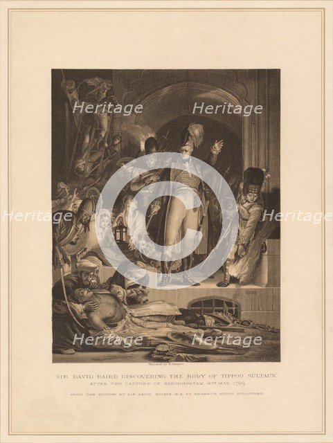 'Sir David Baird Discovering the Body of Tippoo Sultaun', 1799 (1878). Artist: M Nargert.