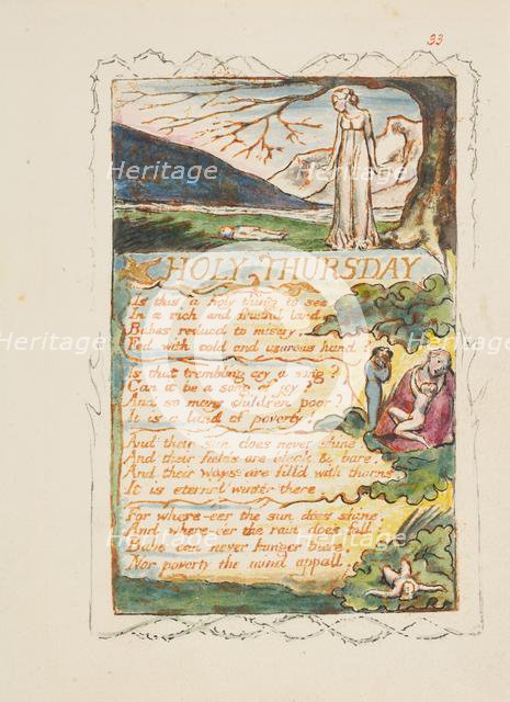 Songs of Innocence and of Experience: Holy Thursday, ca. 1825. Creator: William Blake.