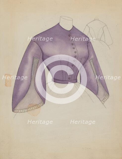 Bodice, c. 1937. Creator: Nancy Crimi.