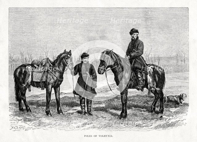 Poles of Volhynia, western Ukraine, 1879. Artist: Unknown