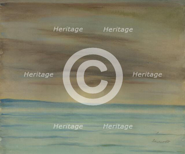 Sunset by the sea, 1935. Creator: Július Schubert.