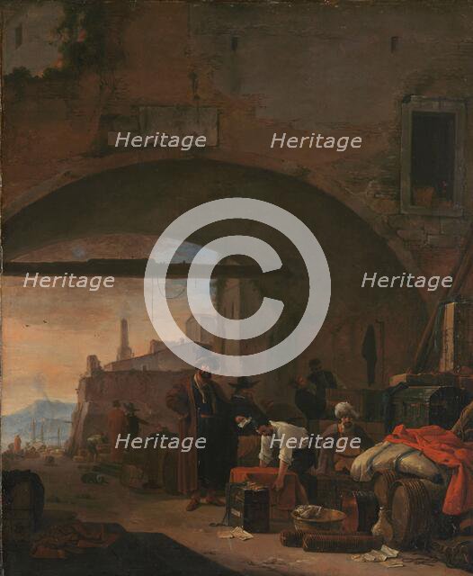 View of a Levantine Port, 1640-1677. Creator: Thomas Wijck.