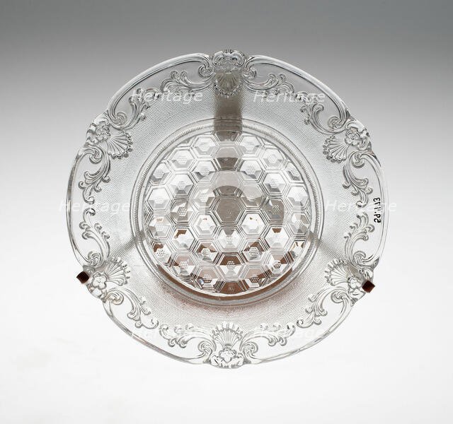 Plate, France, c. 1830/60. Creator: Baccarat Glasshouse.
