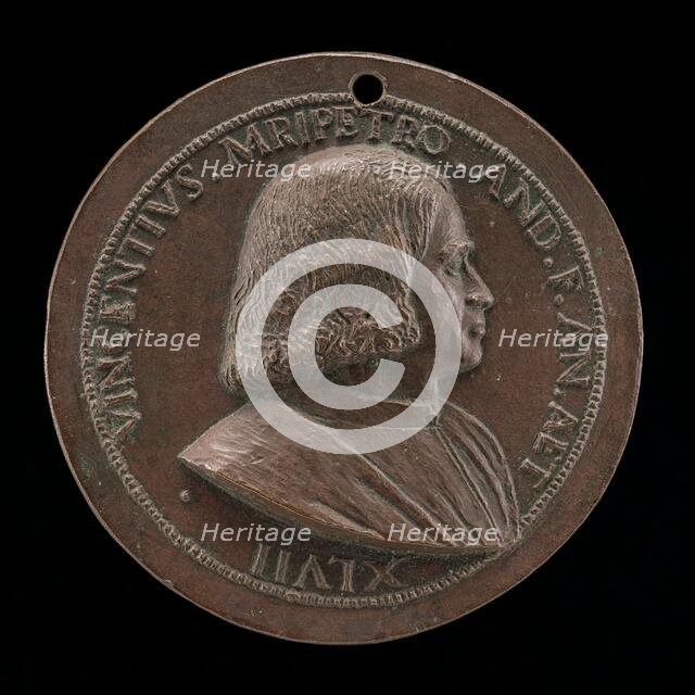 Vincenzo Malipiero, Venetian Patrician, Brother of Francesco [obverse], 1523. Creator: Maffeo Olivieri.