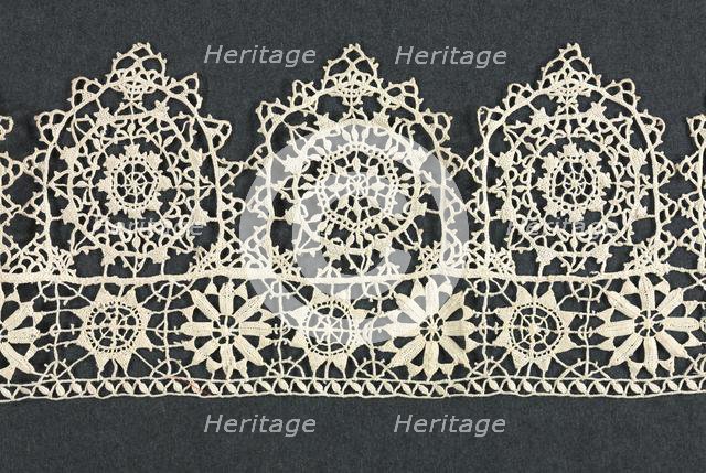 Needlepoint (Reticella) Lace Insertion and Edging, second half of 16th century. Creator: Unknown.