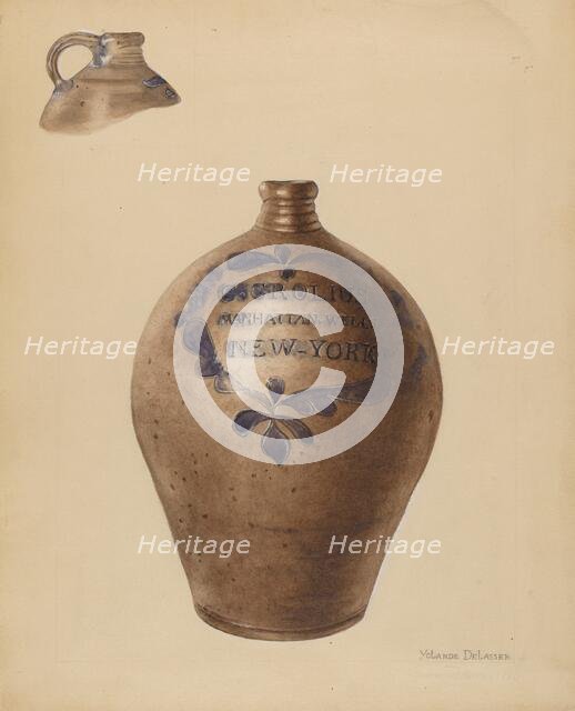 Jug, c. 1936. Creator: Yolande Delasser.