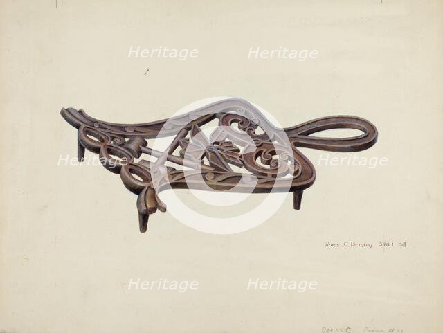 Flat Iron Stand, 1935/1942. Creator: Amos C. Brinton.