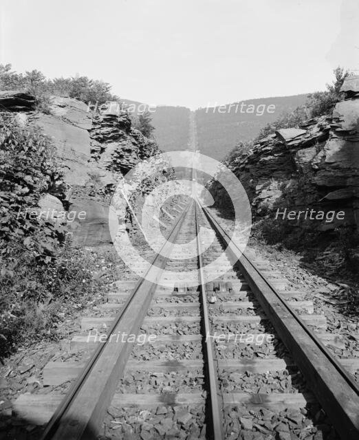 Otis Elevating Railway, looking up, Catskill Mts.,N.Y., between 1895 and 1910. Creator: Unknown.