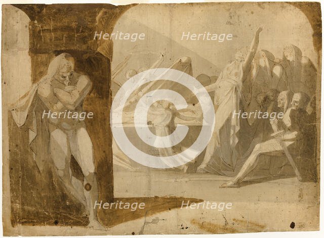 The Duke of Gloucester Lying in Wait for Lady Anne at the Funeral Procession of Her..., 1760/67. Creator: Henry Fuseli.