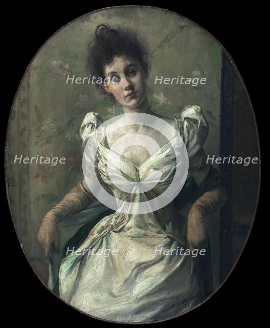 Portrait de Madame Abel Hermant, 1888. Creator: Jacques Emile Blanche.