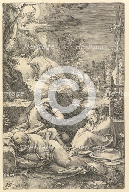 The Agony in the Garden, from The Passion of Christ, 1597. Creator: Hendrik Goltzius.
