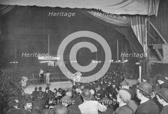 Boxing at Wonderland, London, c1903 (1903). Artist: Unknown.