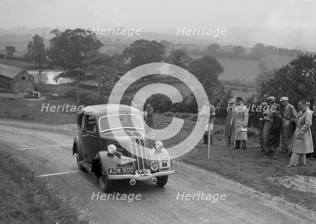 Ford Model C Ten of LL Morgan competing in the South Wales Auto Club Welsh Rally, 1937 Artist: Bill Brunell.