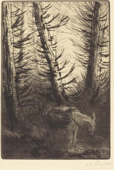 Farmer and His Donkey (Le fermier et son ane). Creator: Alphonse Legros.