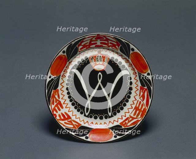 Plate, 1898. Creator: Carel-Adolphe-Lion Cachet (Netherlandish, 1864-1945); Petrus Regout & Co., Maastricht (Netherlandish).